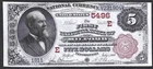 1882 $5 BROWN BACK NATIONAL ~ MILFORD PENNSYLVANIA ~ LOVELY ABOUT UNCIRCULATED