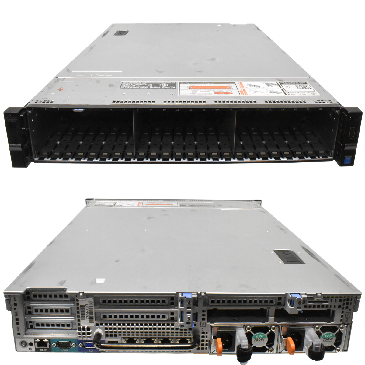 Servidor en rack Dell PowerEdge R730xd 2U sin CPU con 2 enfriadores sin RAM 24x SFF 2.5