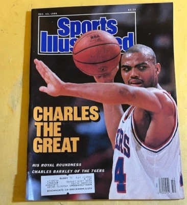 Charles Barkley Philadelphia 76ers Basketball Sports Illustrated Dec 12 1988 - Image 1 of 3