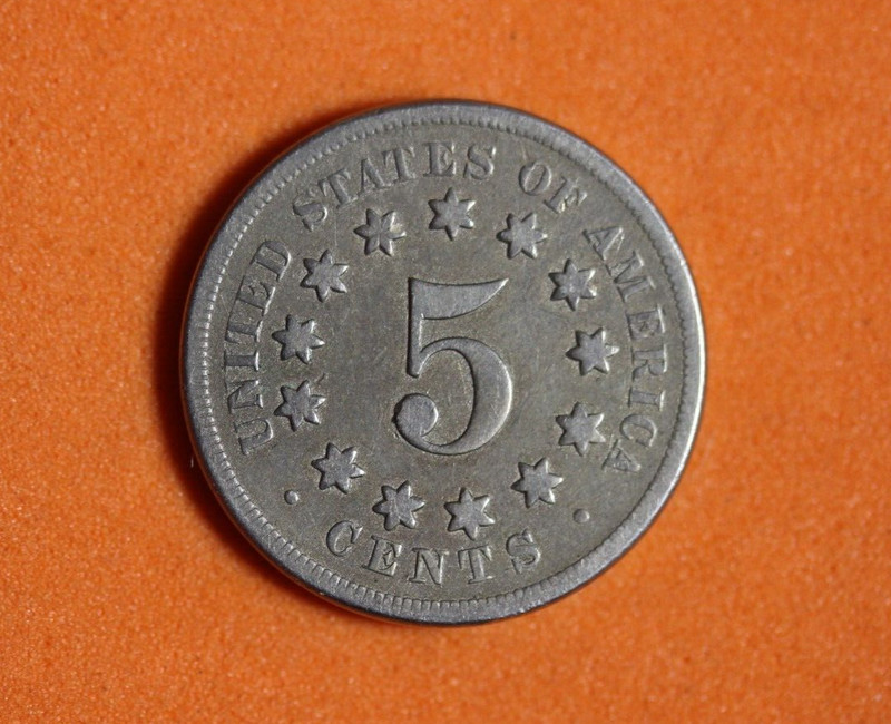 1867- Shield Nickel 5 Cent Piece #P11620