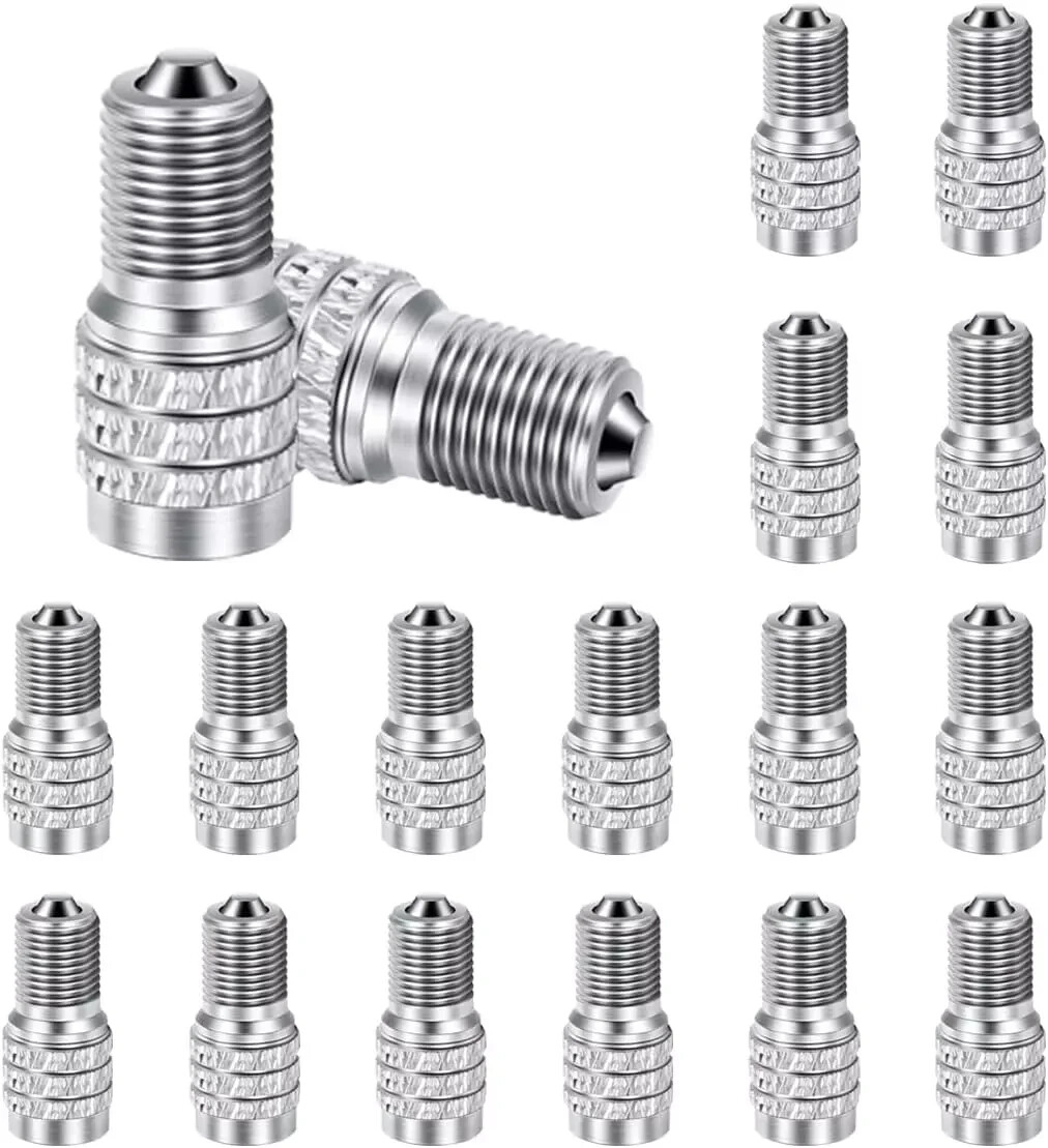 20 Pcs Heavy-Duty Metal Valve Stem Caps for Trucks, Cars, RVs & Semis - Double Seal Design
