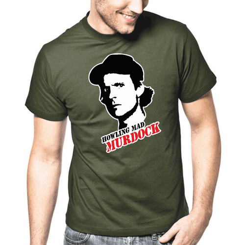 Howling Mad Murdock The A-Team Kult Retro Konterfei Geschenk Lustig Spaß T-Shirt - 第 1/1 張圖片