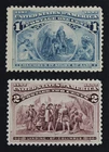 CKStamps: US Stamps Collection Scott#230 231 1c 2c Columbian Mint NH OG