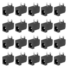 5.5x2.5mm DC Power Connector, 20 Pack 3 Pin PCB Mounting Female Plug Jack
