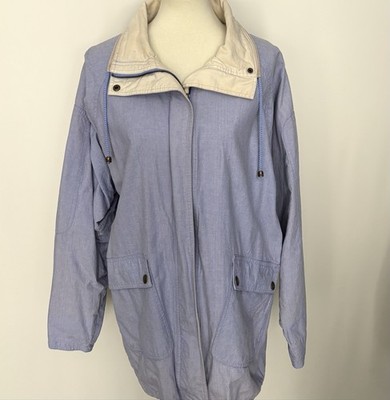 Vintage Hunt Club Women's Jacket Coat Blue Pockets Adjust Hem Sz M