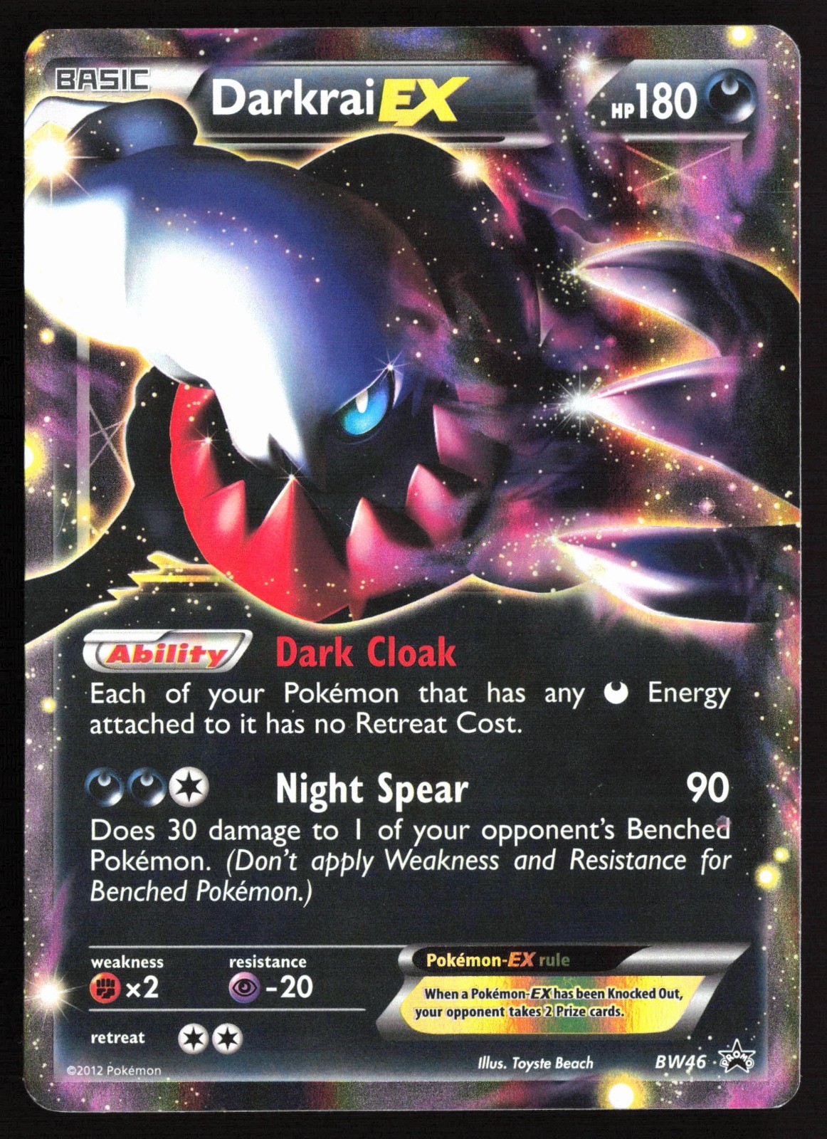 Pokemon Darkrai EX - BW46 Black and White Promos Holo Promo HP