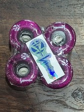 LUMINOUS LED Light Up Roller Skate Wheels,Glitter Purple Haze, 4 pack 62mm 85A