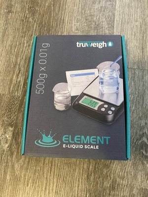 truweigh Element Liquid Scale; 500g x 0.01g - Black - New In Box