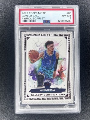 2023-24 Topps Motif - Gallery Certification LaMelo Ball #85 Pyrrol Scarlet 1/5