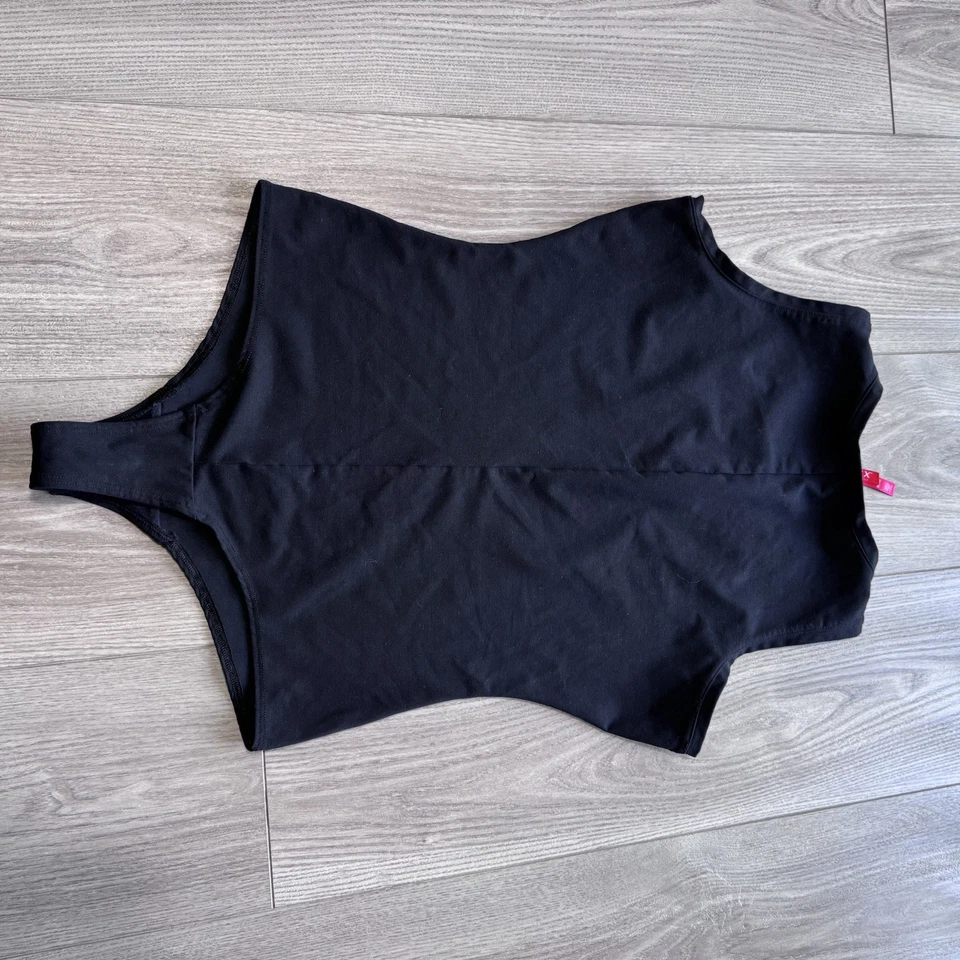 SPANX by Sara Blakely Black V-Neck Bodysuit Women’s M Shapewear One Piece - Image 4 of 4