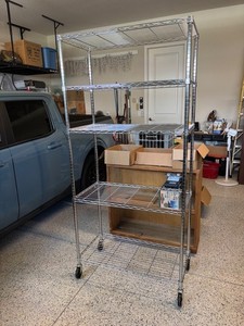 5 shelf steel wire shelf rack storage