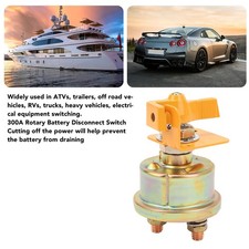 Battery Cut Off Switch Easy Install Housing 12V/24V Anticreeping 300A Batte EYHE