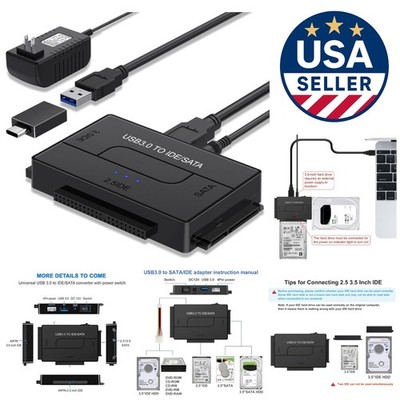 Ultra Recovery External Hard Drive Adapter with 12V Power Supply for 6TB Drives