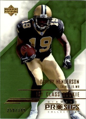 2004 UD Diamond Pro Sigs Rookie Gold #128 Devery Henderson/349  FB