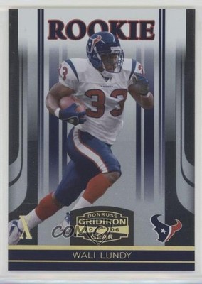 2006 Donruss Gridiron Gear Rookie Gold X's 58/100 Wali Lundy #197 Rookie RC 0m0