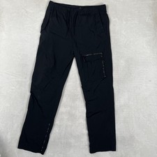 H&M Track Pants Mens Medium Black Woven Zip P...