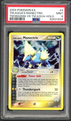 Pokemon Cards - PSA 9 Team Aqua's Manectric 4/95 - Magma Vs Aqua - MINT - PSA9