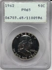 1962 Franklin Half Dollar PCGS PR65 Gem Proof "Rattler" OGH Gen 1.2 Holder