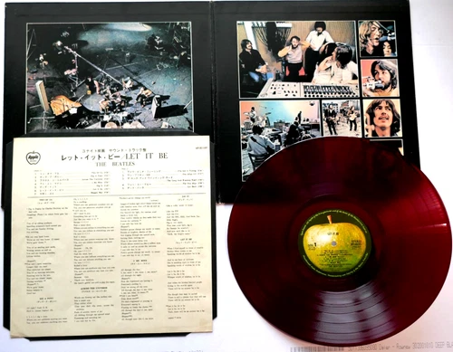 THE BEATLES LP ' LET IT BE ' GATEFOLD - JAPAN AP-80189 EARLY COPY - RED VINYL