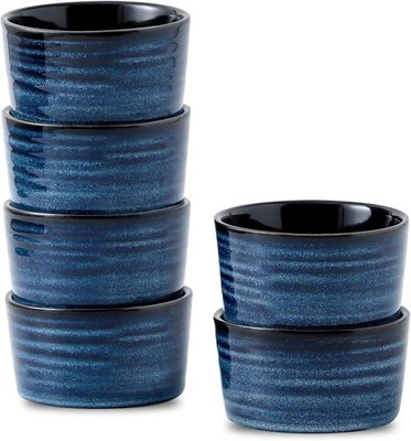 Ceramic 4 oz Ramekins,Small Souffle Dishes Set of 6, Mini Baking Bowls for Kitch