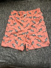 Old Navy Coral Shark Print Boy s Swim Trunks Size XL