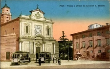Chiesa dei Cavalieri S Stefano Pisa Italy vintage postcard p784