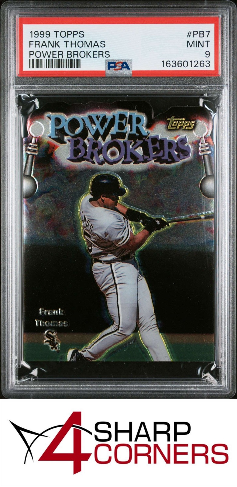 1999 TOPPS POWER BROKERS #PB7 FRANK THOMAS HOF POP 6 PSA 9
