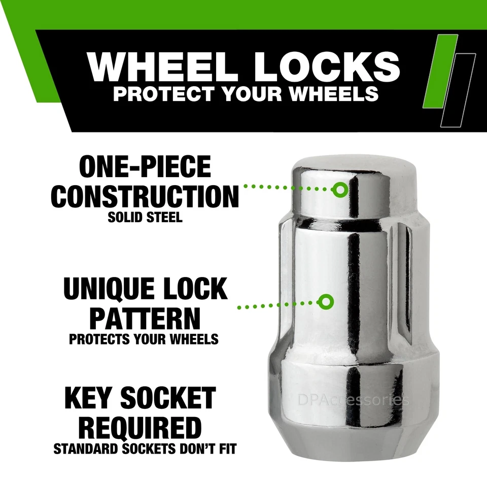 Chrome Wheel Locks compatible with 2008-2010 Saturn Vue | Aftermarket Rims - Image 3 of 4