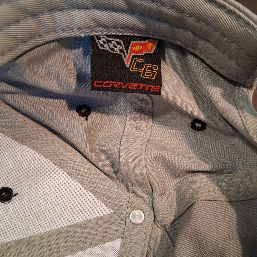 Corvette Adjustable Hat Cap Gray Black Embroidere… - image 8