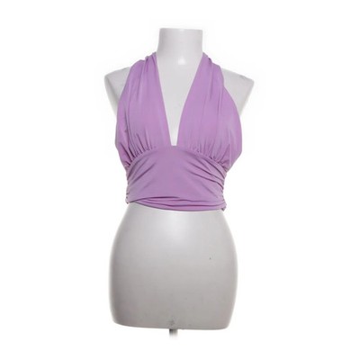 H&M, Neckholder Top, Größe: S, Lila, Elasthan/Polyester, Einfarbig, Damen #Dxt