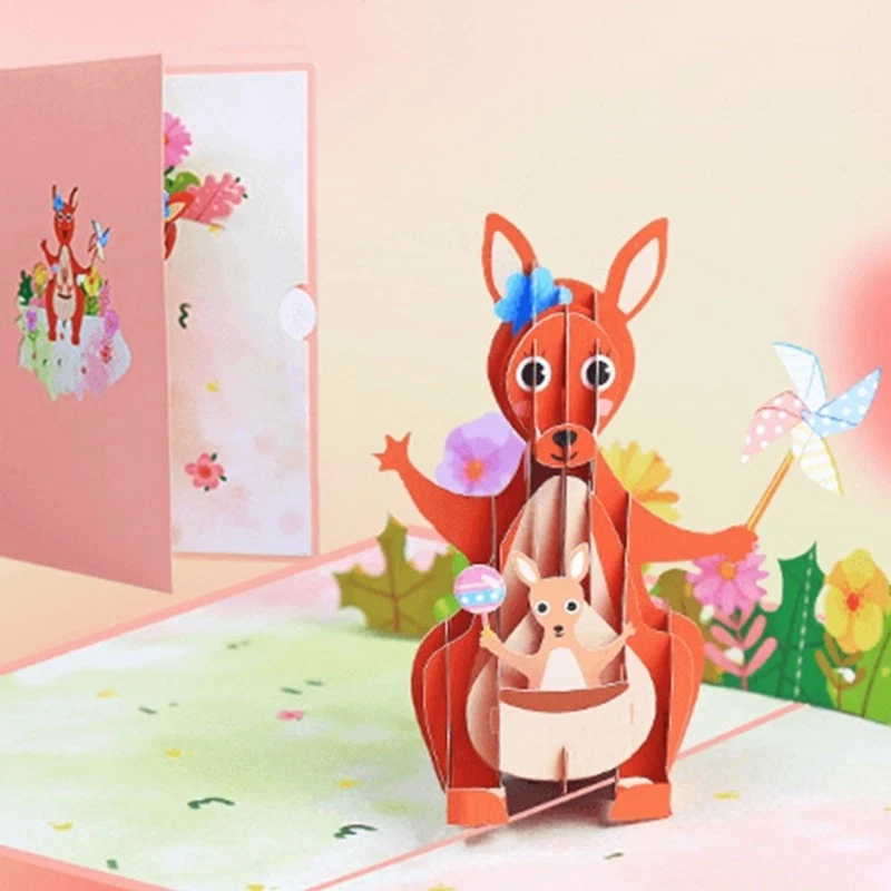 3D Mother Day Animal Greeting Card Wife Festival Blessing Cards - Image 4 of 4