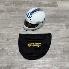 IMPACT RACING Helmet LARGE SA2005 Snell White HP 07/2010 Indy Series Stickers