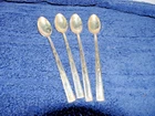 Oneida Community Art Deco Minimalist Silverplate Iced Tea Spoons 7.5” 1920-1930