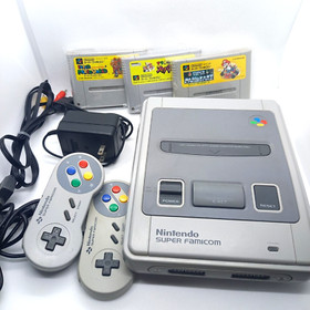 Nintendo Super Famicom w/game software Japan NSFC SFC SNES tested NTSC-J Used