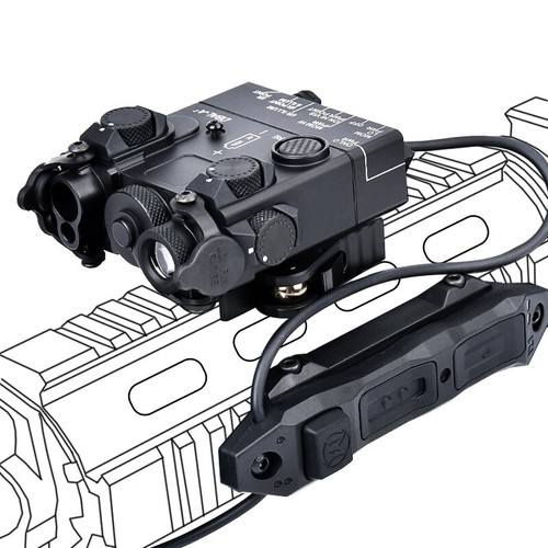 WADSN Metal DBAL-A2 Red Laser Green Blue IR Sight M300A M600C Flashlight Switch - Picture 3 of 22
