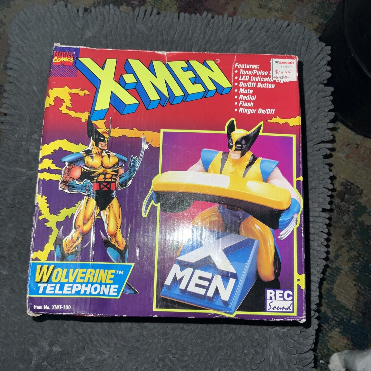 X-Men Wolverine Telephone 1994 Marvel CORDED PHONE | eBay