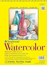 Strathmore 300 Series Watercolor Paper Pad, Top Wire Bound, 9x12 inch BRAND NEW