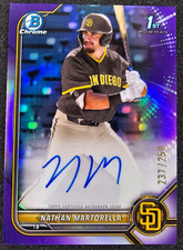 2022 Bowman Draft Chrome 1st Purple Auto /250 Nathan Martorella #CDA-NM Padres
