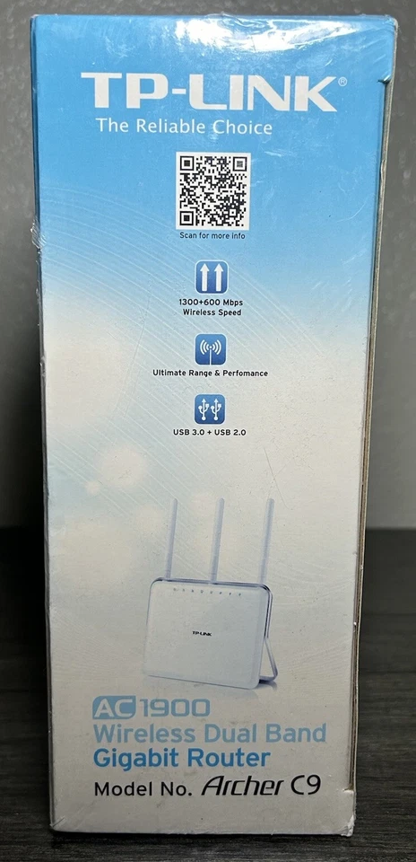 TP-Link AC1900 White Wireless Dual Band Gigabit Router (Model: Archer C9) SEALED - Image 3 of 4