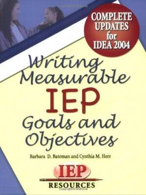 Writing Measurable IEP Goals and Objectives - Paperback - VERY GOOD