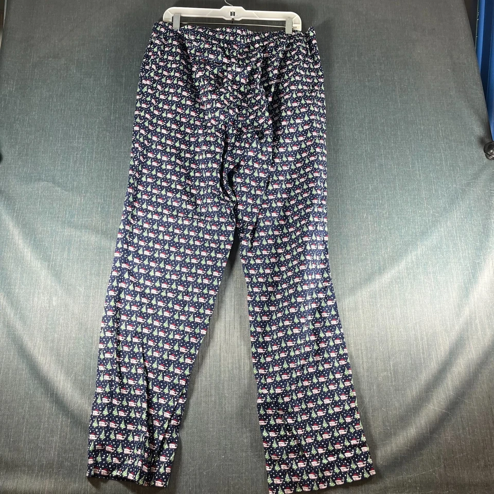 Pantalones de pijama para hombre Vineyard Vines talla grande gráfico multicolor Santa Navidad Foto 3 de 4