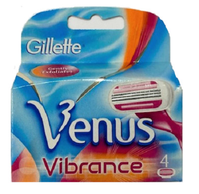 Gillette Venus Vibrance Refill Razor Blades for Women, 4 Cartridges