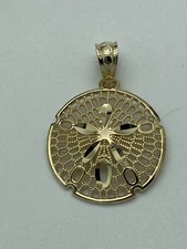 Michael Anthony 14k Yellow Gold Sand Dollar Charm Pendant