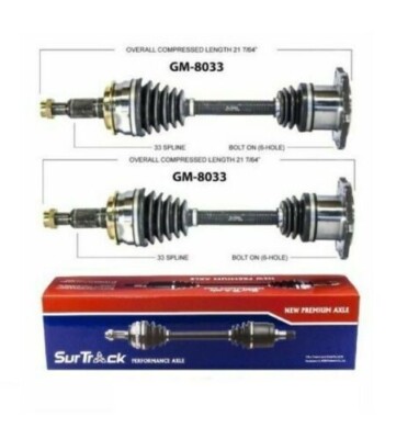 TrakMotive Front CV Axle Shafts Set of 2 Pair For Chevrolet Tahoe Silverado 4WD