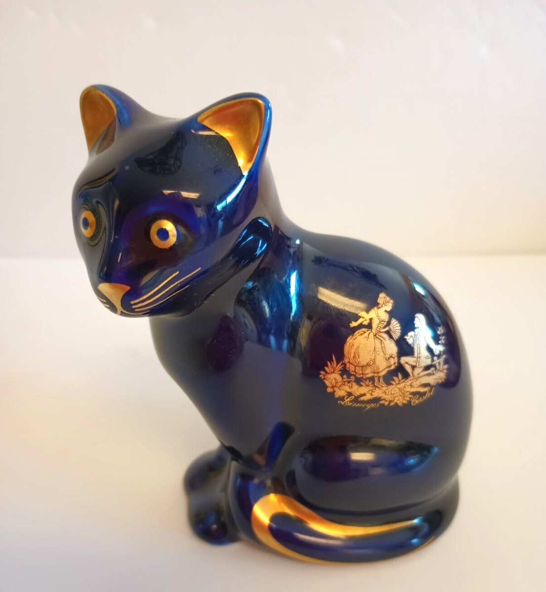 LIMOGES　CASTEL　リモージュ　猫の置物　フランス製　4ｃｍ　猫 s-l1200.png