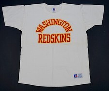 Rare Vintage RUSSELL ATHLETIC Washington Redskins Single Stitched T Shirt 90s L