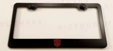 Transformer Stainless Steel Black Finished License Plate Frame Holder