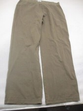 CHICO'S Size 3 Womens Brown Cotton Blend Stretch Waist Pull On Casual Pants 818