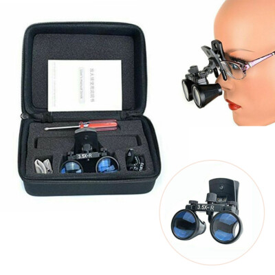 Dental 3.5X-R Binocular Loupes Compound Optic Clip-on Magnifier+A Bag DY-110 CE