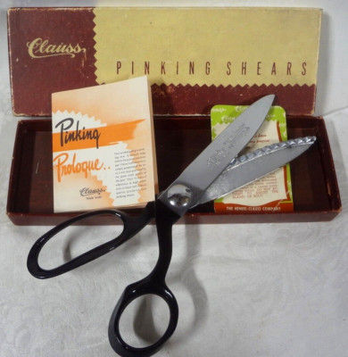   NO. 1 - CLAUSS PINKING SHEARS in BOX & PAPERWORK- FREEMONT, OHIO - NICE FIND!